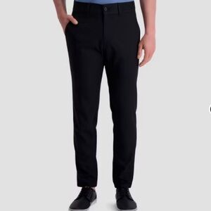 Haggar Men's Sleek Black Dress Trousers